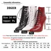 Stiefel Sexy Knöchel Cowboystiefel für Frauen Schuhe Mode Schlange Rot Weiß Schwarz High Heels Dame Lace Up Kurzstiefel Herbst Große Größe 45 230922