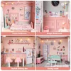 Poupées Robud Maison de poupée en bois Dreamhouse pour enfants en bas âge avec lumière 25 pièces accessoires adaptés à 13 pouces cadeau cadeau fille 3 230922