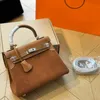 Дизайнерские сумки Kely Bags для Lady 10a Качественный меховой ткань Топ кожа 25 см размера с ремнями 4 цветные женщины для плеча Классическое новое прибытие с оригинальной коробкой