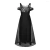 Casual Dresses Ladies Dress Superior Quality Summer Lace Stitching Sleeveless High Waist Sale Vestidos Drop SZSYLN23CX01