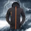 Vestes pour hommes couleur unie coupe-vent et imperméable à la pluie escalade séchage rapide 3xl coupe-vent hommes manteaux d'extérieur