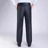 Men's Pants 2023 Autumn And Winter Thickened Trousers Middle-aged Fashionable High-waisted Straight Loose Velvet Warm