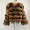 Women's Fur Faux Fur Real Fur Coat Real Raccoon Women Jacket Girls Women's Winter Overcoat Female 230923