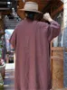 Women's Trench Coats Women Chinese Style Linen Solid Color Stand Long Sleeve 2023 Button Belt