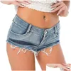 Womens Shorts Low Waist Y 2022 Jeans Denim Summer Fashion Tassels Ladies Skinny Cotton Super Short Girls1 Drop Delivery Apparel Clothi Dhsad