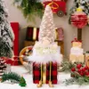 Obiekty dekoracyjne figurki Lucky Gnome Ornament ręcznie robione LED Dolls Świąteczne ciepłe urocze pluszowe ozdoby na pulpit wiszący imprezę siedzącą 230923