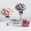 Decorative Flowers 27Heads Artificial Peony Silk Bridal Rose Bouquet Wedding Party Centerpieces Decoration Christmas Home Table Fake Flower