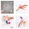 Cat Toys Pet Toy Cute Design Plastic Steel Wire Feather Teaser Wand for Cats Interactive Products 90cm Drop Delivery Home Garden Supp Otm5V