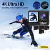 Игрушечные камеры Экшн-камера 4K60FPS Fullview UltraHD с сенсорным экраном Водонепроницаемый спортивный рекордер Спортивный шлем 230922