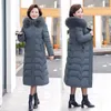 Women's Down Parkas Fashion Mother's Winter Jacket 8xl Thicken Parka Slim Cotton Päls krage Huven Kvinnlig Long Parker Overcoat 230922