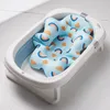 Bathing Tubs Seats Multifunctions Foldable Baby Bath Tub Pads Baby Bath Seat Support Mat borns Bathtub Anti-Slip Soft Breathable Body Cushion 230923