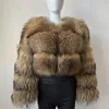 Women's Fur Faux Fur Real Fur Coat Real Raccoon Women Jacket Girls Women's Winter Overcoat Female 230923