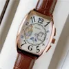 Fashion Good quality Brand Watches Men's Multifunction Mechanical Leather strap wrist Watch 3 small dials can work FM02235s