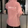 B Premium Paris 23SS Pink Loose Fit Men's Hoodie Women's Letter Fashion Autumn/Winter Sweater Collection Sweater