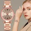 Armbanduhren Mode Frauen Armbanduhr Edelstahlband Quarzuhren Lässige Roségold Weibliche Hochwertige Armbanduhr Geschenk für Frau