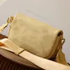 7A Crossbody Facs Assoridered Ceanted Calfskin Wallet على حزام رفرف مغناطيسي مربع نايلون الكتف الكتف Bage Baguette 20cm مع Box L277