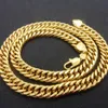 Solid Chunky Chain 24k Yellow Gold Filled Mens Necklace Double Curb Chain Link 24 Long204R