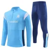 23 24 MarseilleS trainingspak trainingspak lange mouwen retro survetement voet chandal tuta designer jas maillot voetbalshirt heren en kinderen