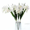 Dekoratif çiçekler 1 adet yüksek kaliteli yapay plastik orkide çiçek düğün evi oda masa dekorasyon hediyesi f661