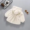 Donsjas 1-6 jaar Baby Meisjes Jas Winter Warm Nepbont Voor Kerstmis Prinses Bovenkleding Mode Luipaard Kinderkleding