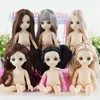 Dockor Adollya BJD Doll naken Body Ball fogade Swivel 16cm 3d Eyes 13 Moveble Joints Makeup Princess 112 Gift 230923