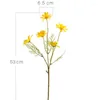 Decorative Flowers 5pcs 5 Simulated Daisies Silk Fake Home Decoration Wedding DIY Production