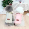 Dog Apparel Warm Chihuahua Cat Clothes Winter Fur Collar Small Dogs Puppy Coat Thick Cotton Pet Jacket Outfits for Pug 230923