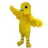 Halloween amarelo pássaro mascote traje adulto tamanho dos desenhos animados anime tema personagem carnaval unisex vestido de natal fantasia desempenho vestido de festa