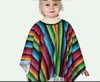 Bufandas arco iris colorido a rayas Disfraces de Halloween Cosplay Niños Adultos Capa mexicana Ropa Hawaii Ropa rendimiento AMPARTY 230922