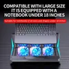 Laptop Lapts Nuoxi Q3 Gaming Laptop Cooler z sześcioma wentylatorami przenośna podkładka do chłodzenia notebookowego stojak kompatybilny z 10-18 cali MacBook Tablet PC L230923