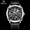 Wristwatches BENYAR Brand Men's Watches Automatic Mechanical Watch Sport Clock Leather Casual Business Wrist Watch Relogio Masculino 230922