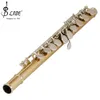 Bästa Slade Gold Plated Silver Keys 16 Holes C Tone Flute Woodwind Instrument Stängt hål E Key Concert Flute med Box Music Accessories