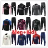 パリトラックスーツ2023 2024 Mbappe Kids and Men Tracksuits Jerseys Set 21 22 23 24トレーニングスーツ長いサッカーサッカーキットユニフォームチャンダルアダルトボーイズ