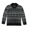 Pulls pour hommes 2023 Automne Hiver Lâche Pull de Noël Hommes Style Flocons de neige Mode Noir Blanc Pulls Mâle O-Cou Top