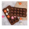 Bakvormen 4 stks/set 15 Hartvormige Chocolade Cakevorm Creatieve Ijsbakje Gebak Biscuit Thuis Groothandel