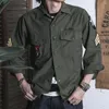 Camicie casual da uomo NON STOCK OG-107 Camicia a maniche lunghe della guerra del Vietnam Camicia stile militare in raso di cotone