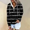 Sudaderas con capucha para mujer, sudadera informal con cremallera, sudaderas cálidas con estampado a rayas, chaquetas con capucha de manga larga con cordón, chándal para mujer, otoño