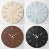 Horloges murales 12 pouces horloge minimaliste Round Pointer numérique Single Side Plastic Home Fashionliving Room Restaurage Hanging Watch