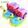 Pantoufles Unisexe escargot pantoufles dessin animé maison intérieur Sneaker pantoufles chaud en peluche maison chaussures confortable doux bascule enfants drôle chaussures femmes hommes 230922