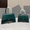 Borse a tracolla a clessidra per borsa da donna firmata con manico borse in rilievo in coccodrillo moda placcato oro hardware borsa di lusso casual di grande capacità