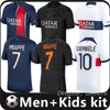 2023 2024 Maillots de Football Paris Soccer Jerseys Mbappe O.Dembele Lee Kang In Hakimi 23 24 Paris Football Shirt Markinhos Verratti Maillot Foot Men Kid 16-4XL
