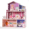 Poupées Robud Maison de poupée Dreamhouse pour filles Tout-petits Enfants Maisons de poupée en bois Jouets Maisons de rêve Cadeau d'anniversaire de Noël 3 ans 230922