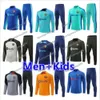 Ansu Fati Camisetas De Football 23/24 Lewandowski Survêtements De Football Demi-Veste À Fermeture Éclair Survêtement Hommes et Enfants Costume D'entraînement Barca