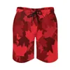 Męskie spodenki Red Leaf Board Summer Kanada Klon Runf Surf Short Pants Men Szybkie suszenie wzorca mody ponadwymiarowe pnie plażowe