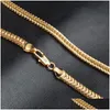 Chains 20Inch 6Mm High Quality Necklace Gold Color Chain Neckacle Fashion Jewelry Thick For Women And Men Drop Delivery Necklaces Pend Dh2Ug