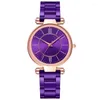 Orologi da polso Orologio da donna alla moda Orologio da polso con cinturino in acciaio inossidabile Orologi al quarzo Casual Orologio da polso femminile in oro rosa di alta qualità Regalo per la moglie