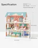 Bonecas Robud Doll House Casa de bonecas de madeira para crianças 3 4 5 6 anos de idade 28pcs móveis plástico presentes de aniversário toddle 230922