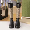 Knee Boots Chunky bottom Booties womens outdoor shoes luxury designer boot Martin Rainboots Cowboy Knight Fashion