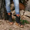 Terlik ayak bileği 92e0b kadın botlar vintage pu deri yüksek topuklu patik ayakkabılar kadın kesme sandalet kadın mujer sapato feminino 230922
