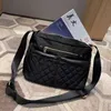 Nova Lingge Bolsa de Ombro À Prova D 'Água Nylon Pano Bolsa Feminina Grande Capacidade Versátil Commuting Square Crossbody Bag 230915